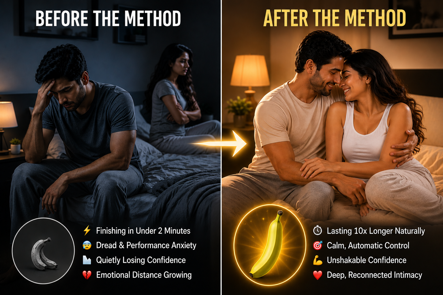 Happy Indian couple after transformation
